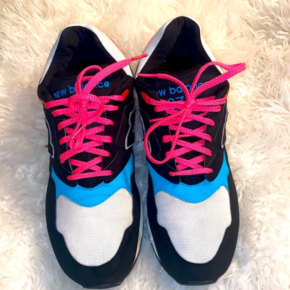 NEW BALANCE 878 ML878RSD RUNNER BLACK PINK TEAL - Picture 2 of 6